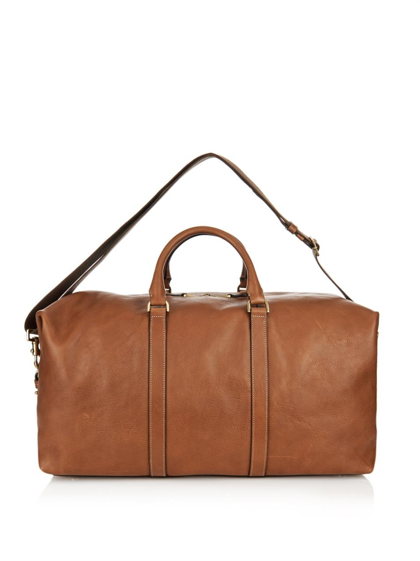 Mulberry Clipper Leather Weekend Bag in Brown for Men | Lyst