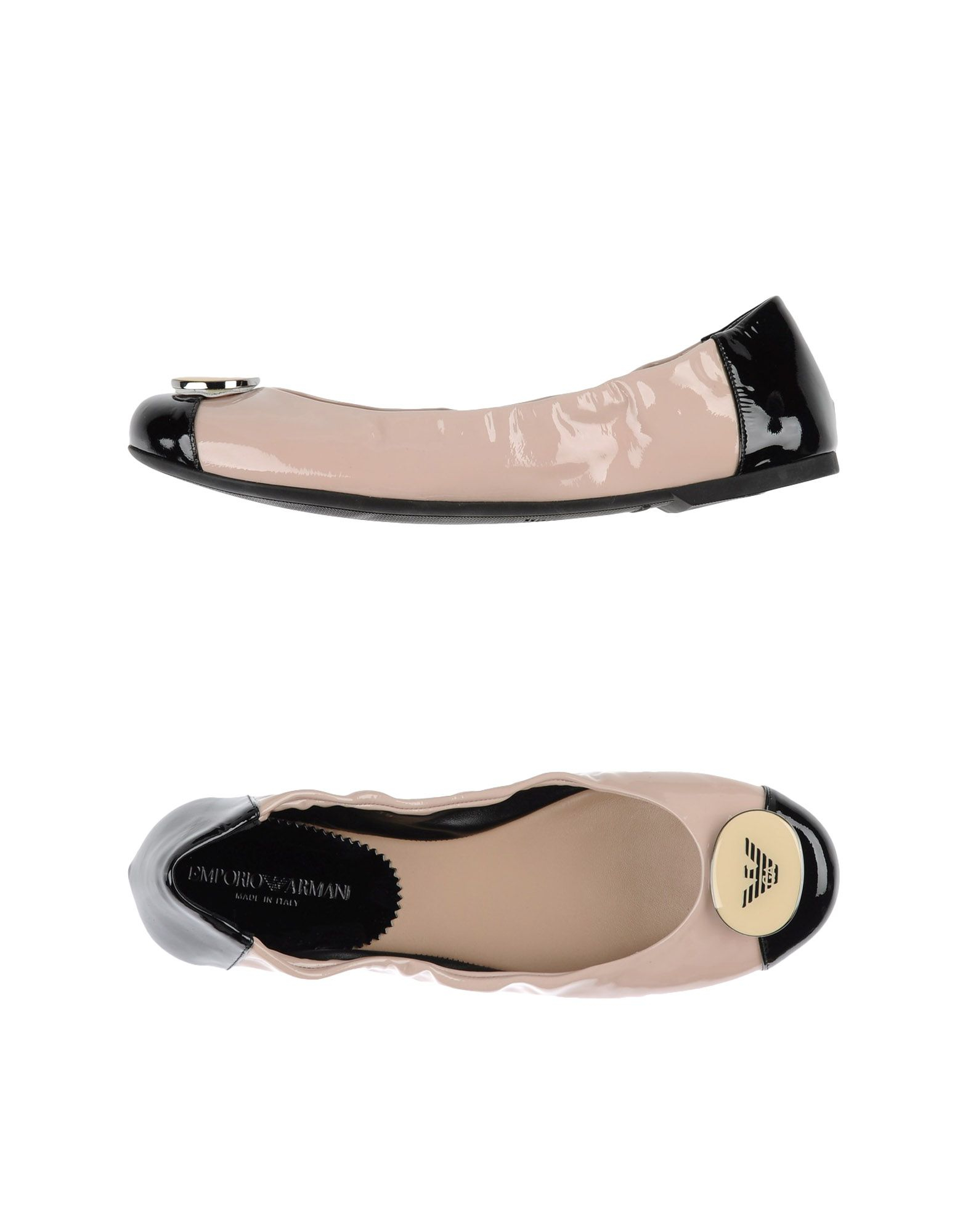 Emporio Armani Ballet Flats in Pink - Lyst