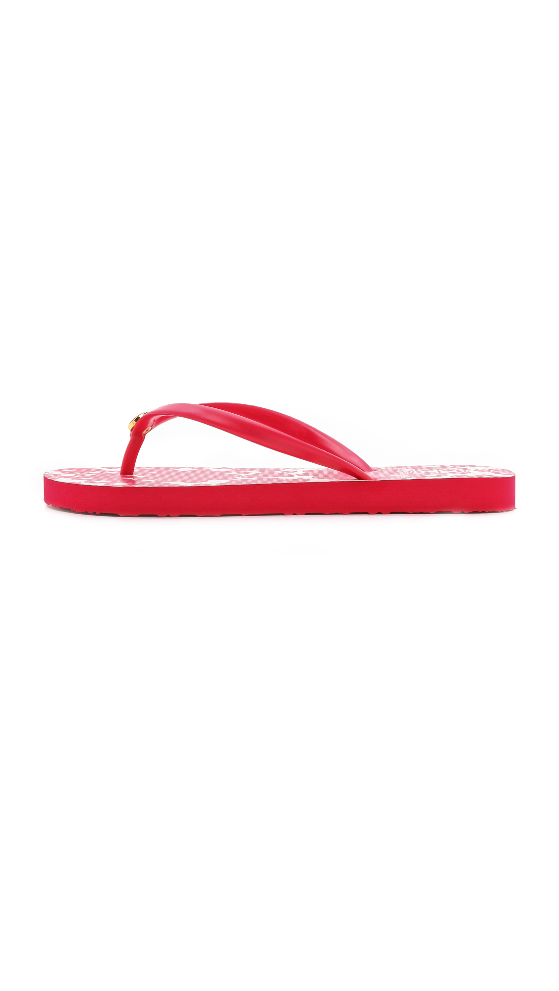 tory burch white rubber flip flops