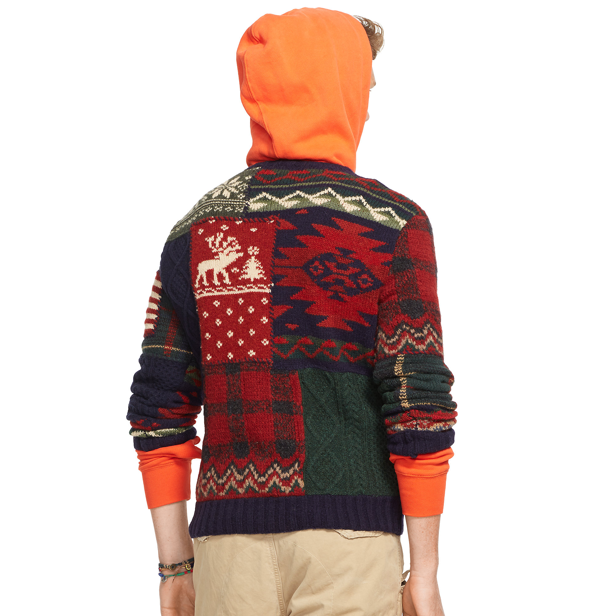 Polo Ralph Lauren Patchwork Crewneck Sweater for Men - Lyst