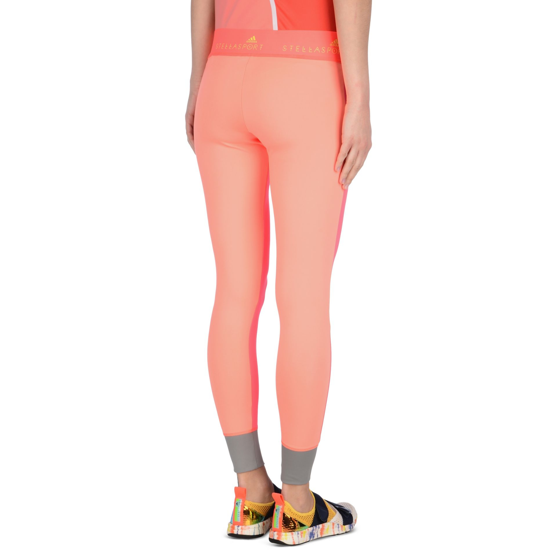 Adidas By Stella Mccartney Woman Leggings Salmon Pink Size L Recycled  Polyester, Elastane
