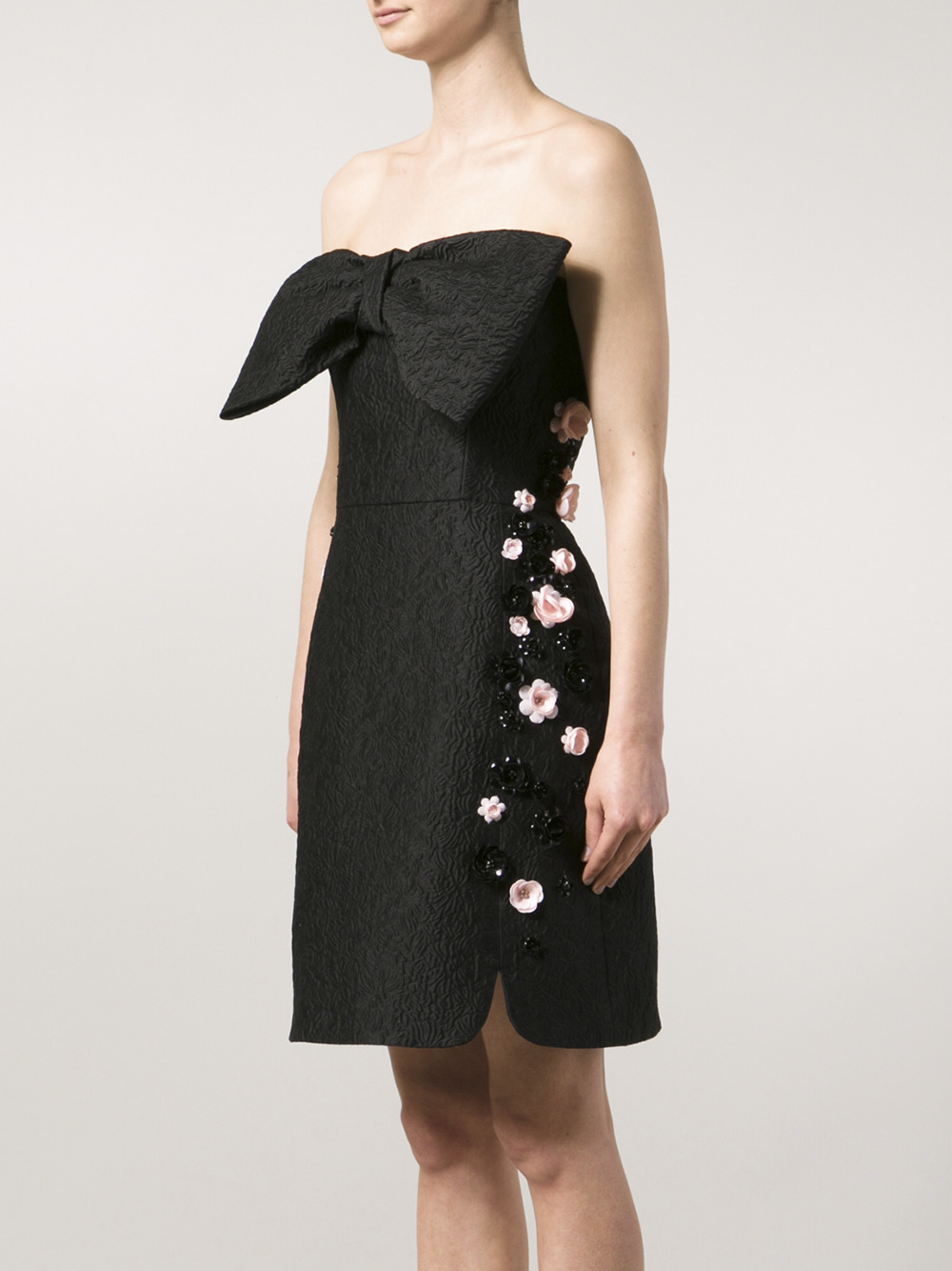 strapless bow dress