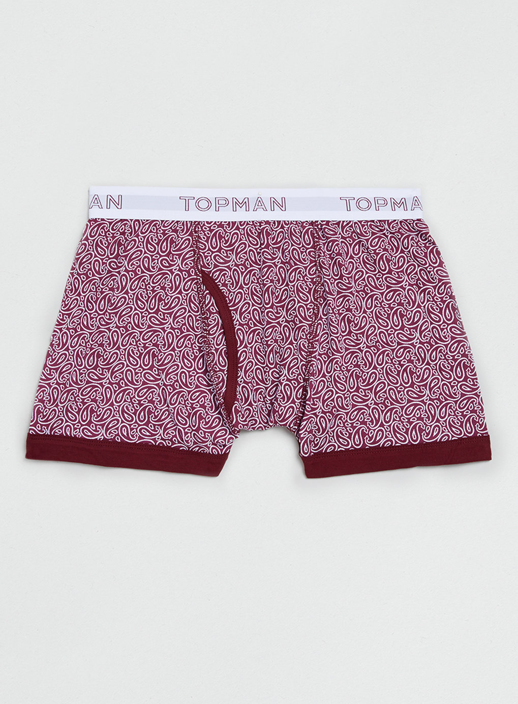 Topman Burgundy Paisley Print Motif Underwear in Red for Men Lyst