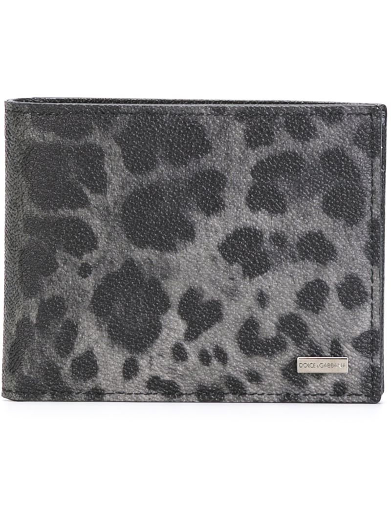 leopard print leather wallet