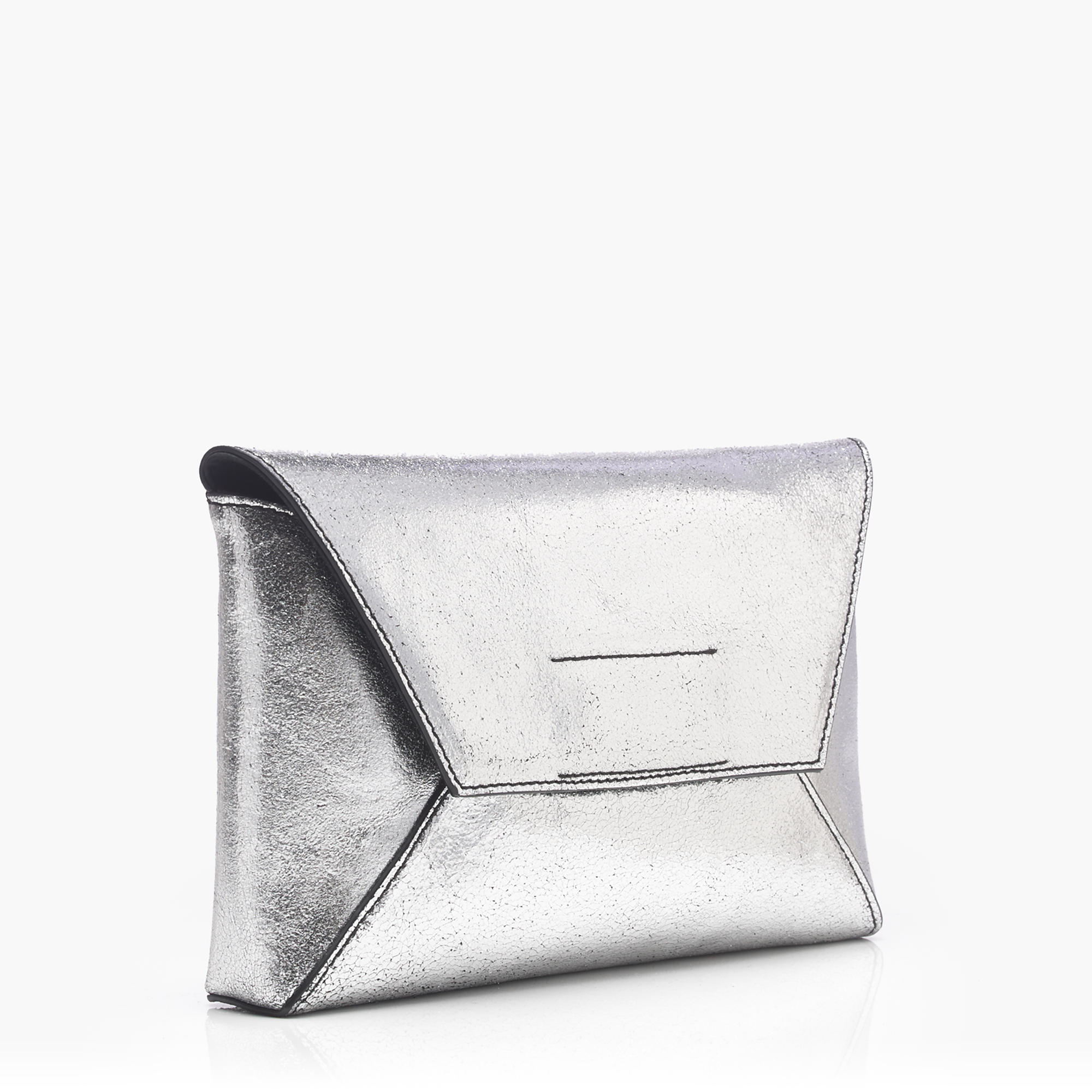 metallic envelope clutch