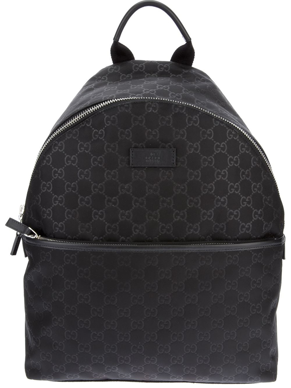 gucci black monogram backpack
