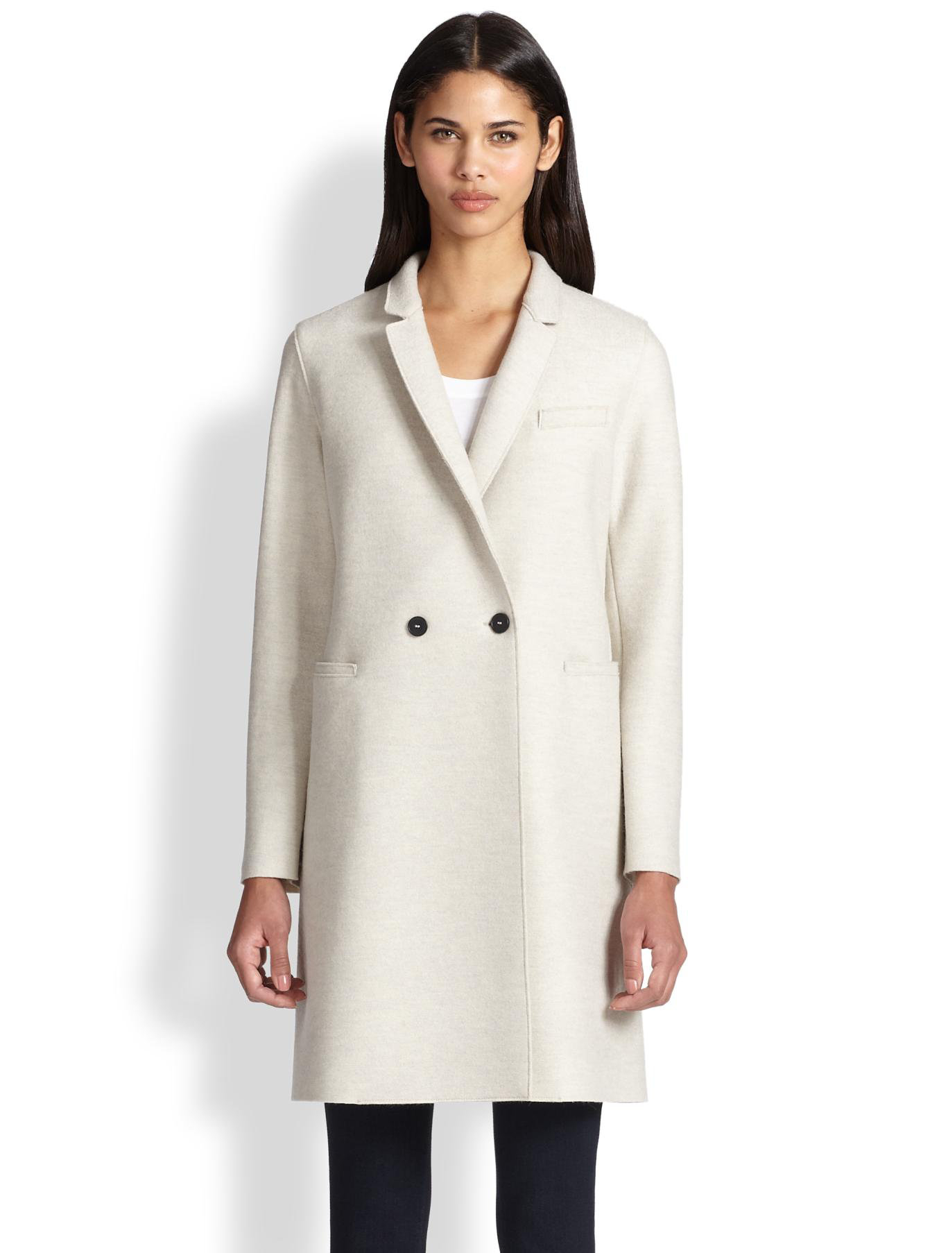 Lyst - Harris Wharf London Double-Breasted Wool Coat in 