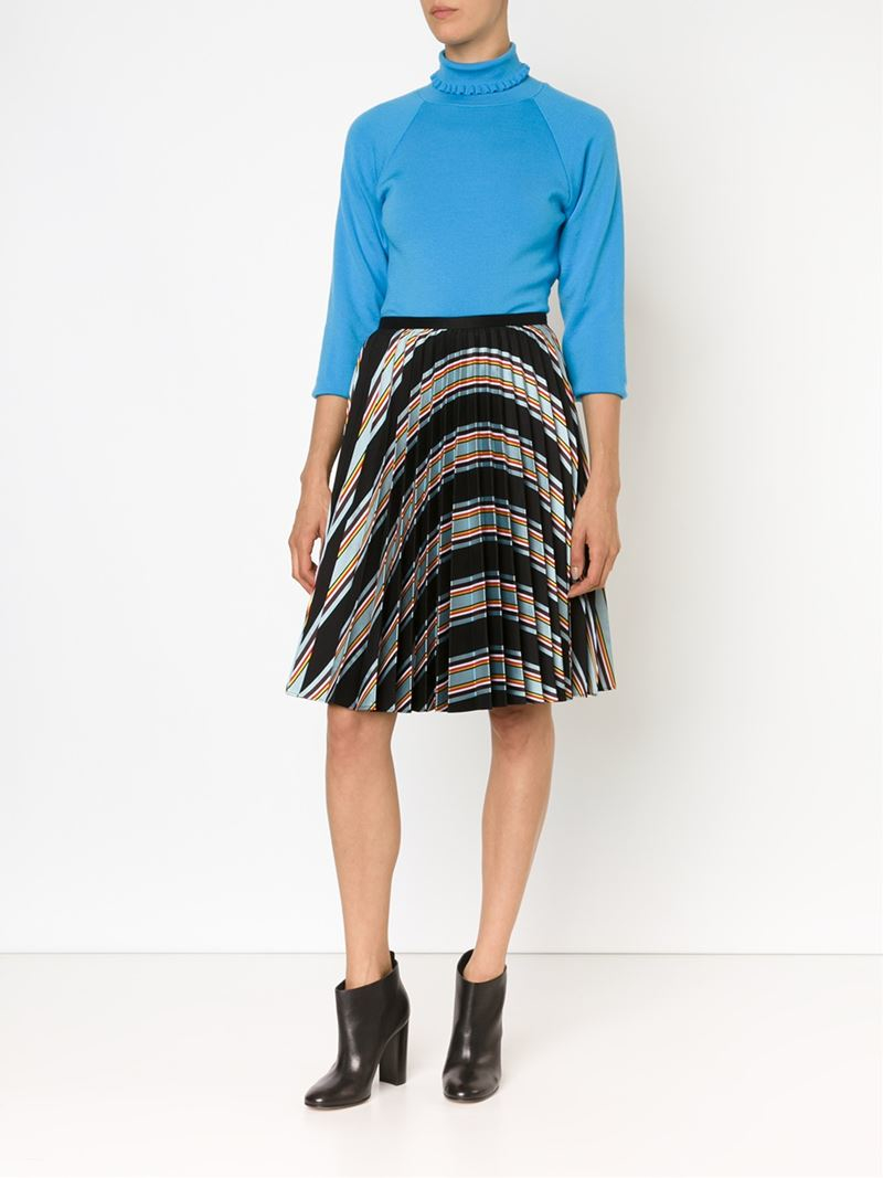Lyst - J.w.anderson Striped Pleated Skirt in Black for Men