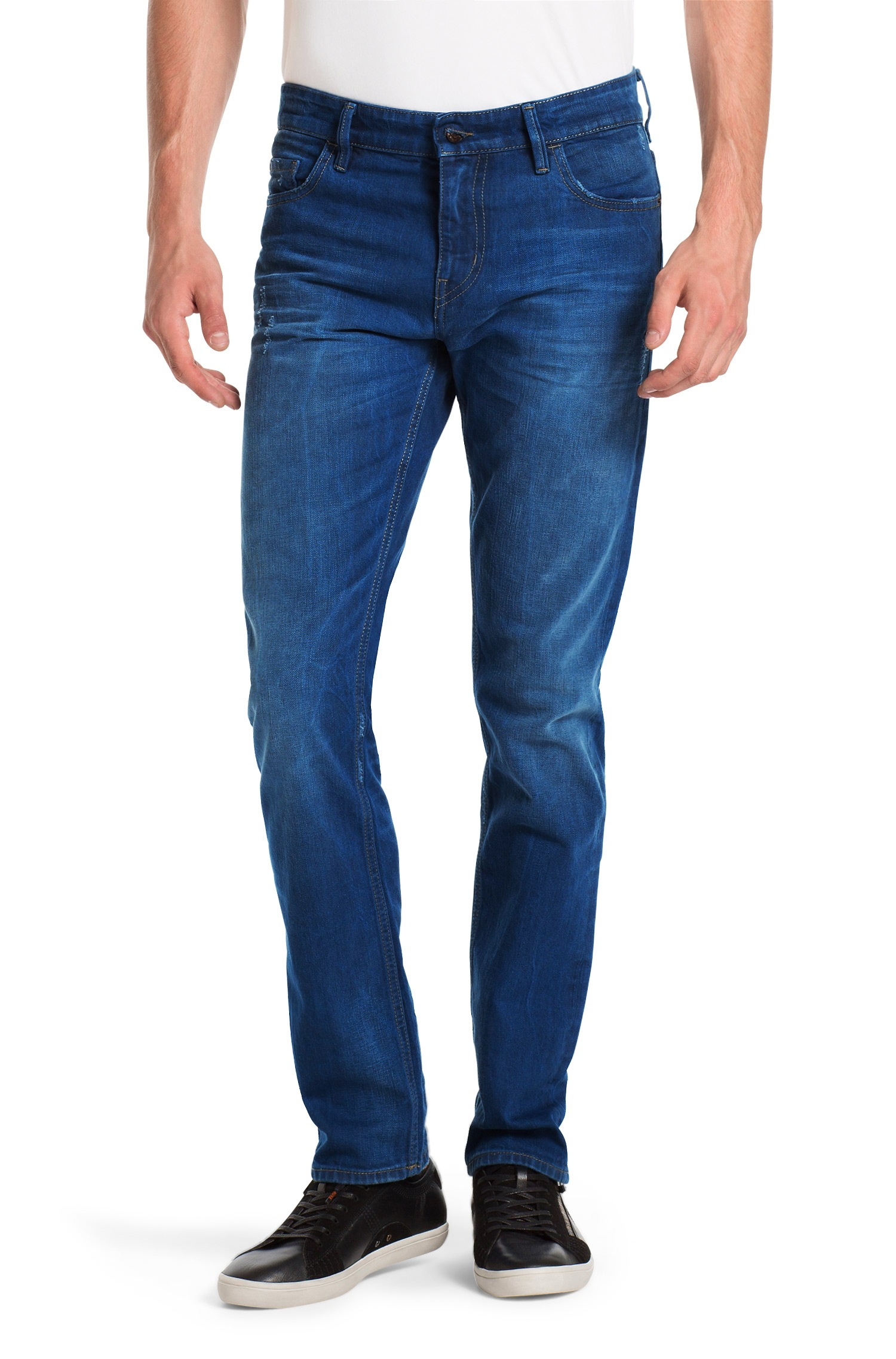BOSS Orange Slim-Fit Jeans 'Orange 71 Oslo' In Cotton in Blue for Men - Lyst