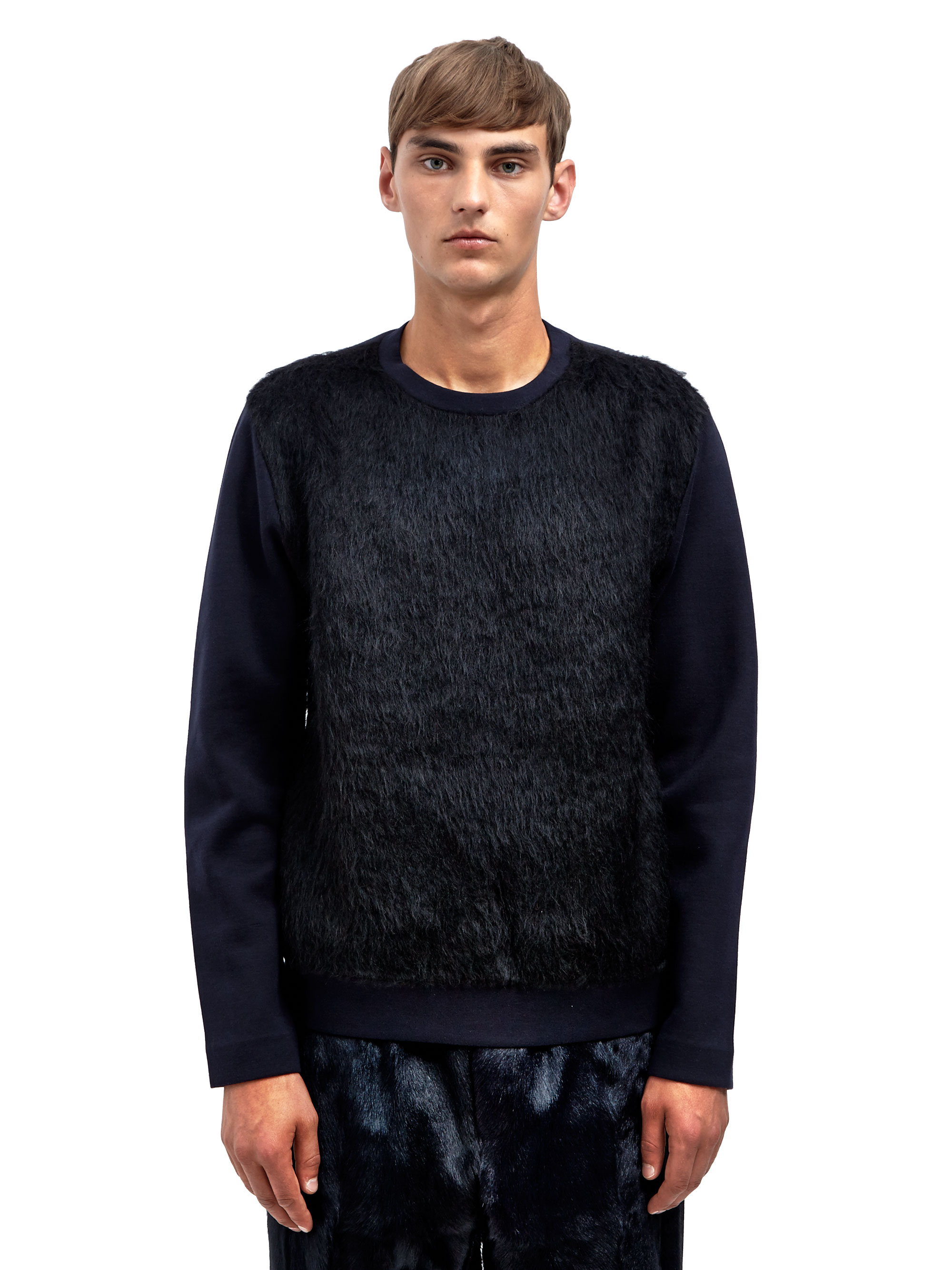Marni Mens Jersey Double Face Long Sleeved Crew Neck Sweatshirt in Blue ...