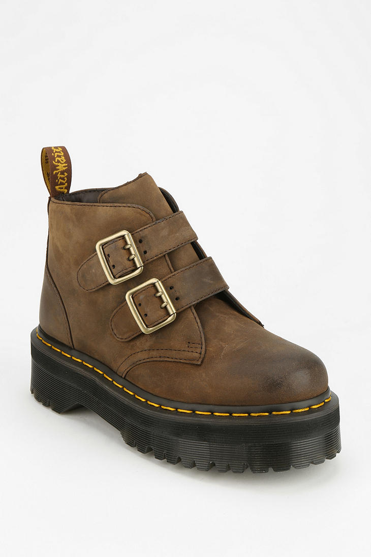 Dr. Martens Devon Platform Ankle Boot in Brown | Lyst