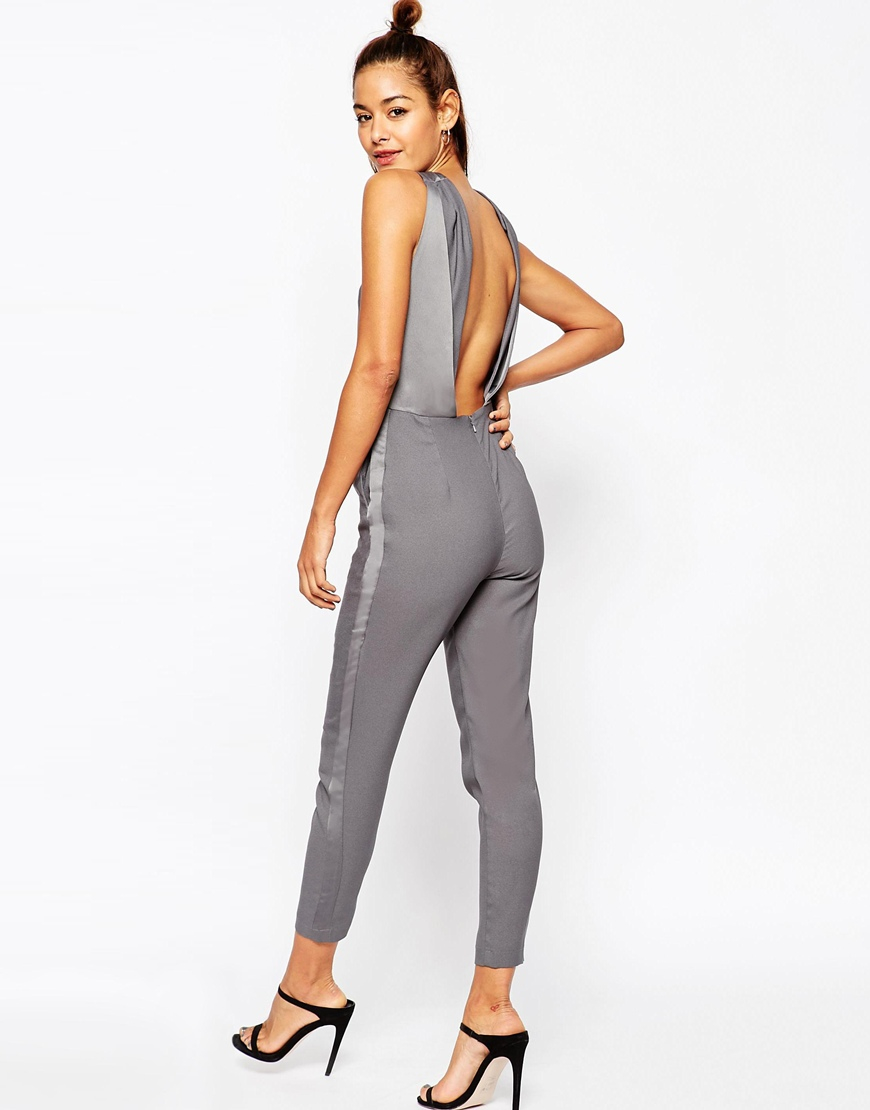 charcoal gray jumpsuit