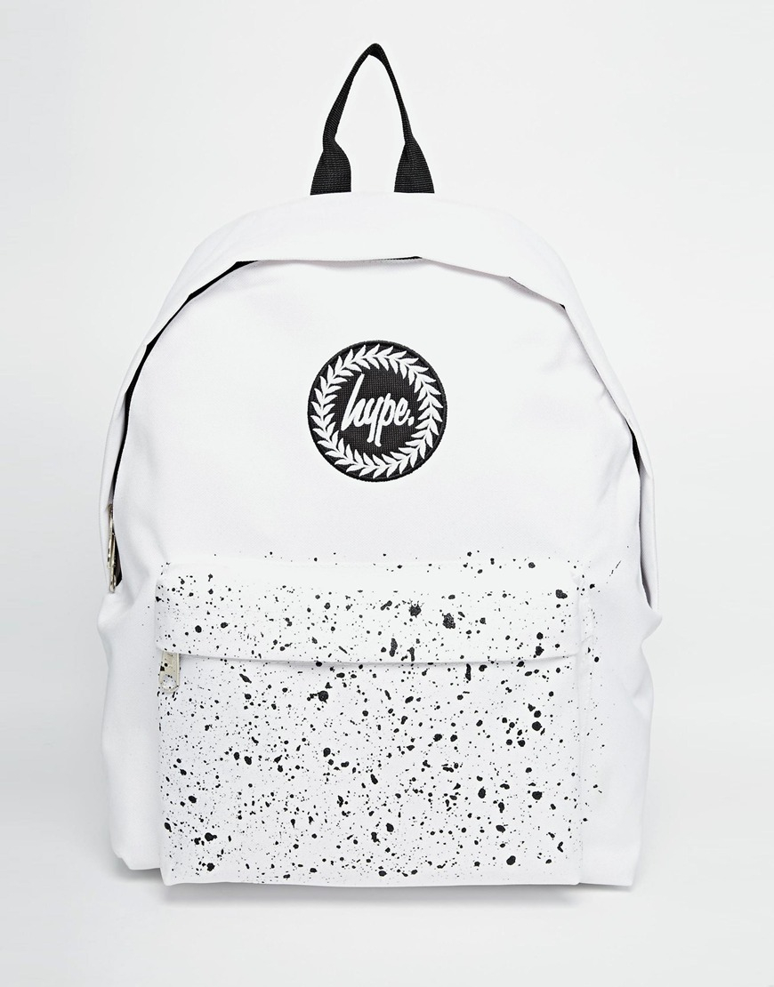 hype white backpack