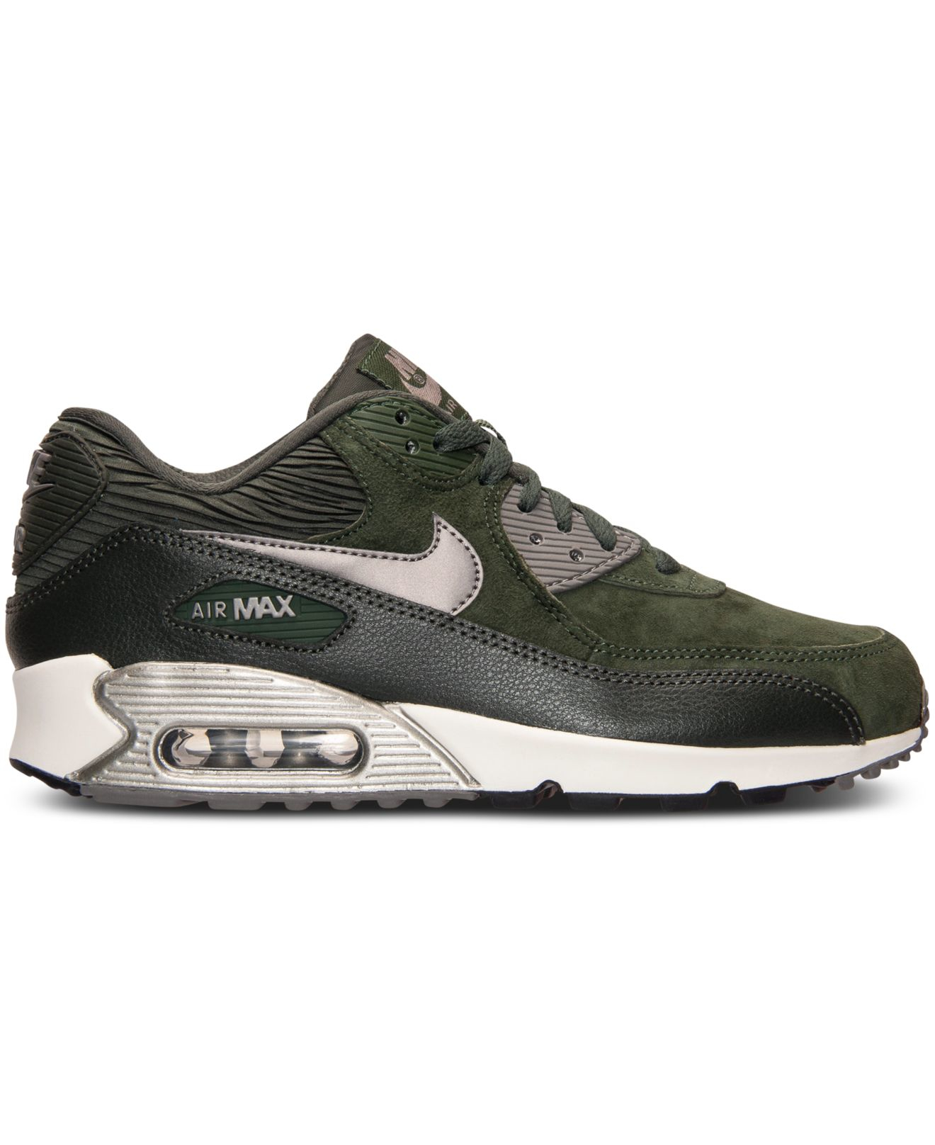 Nike Women's Air Max 90 Leather Running Sneakers From Finish Line in Green  | Lyst