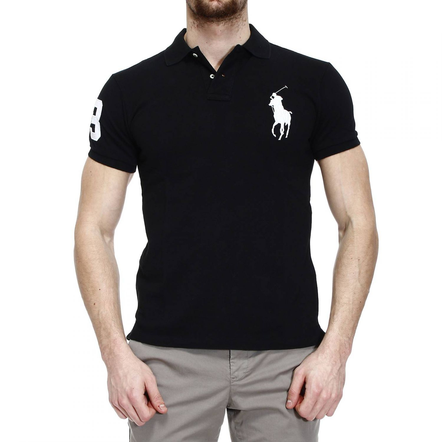Polo Ralph Lauren T-Shirt Polo Half Sleeve Big Pony Slim Fit in Black for  Men | Lyst