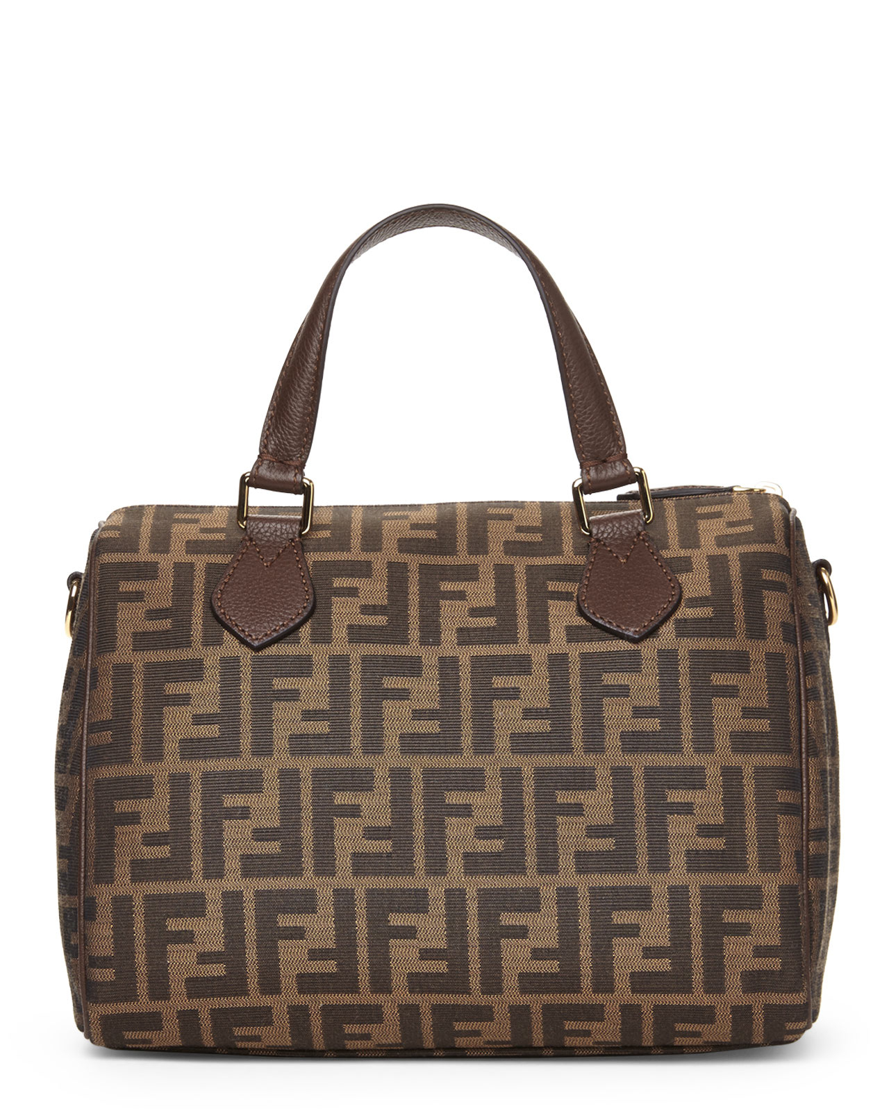 fendi zucca boston bag