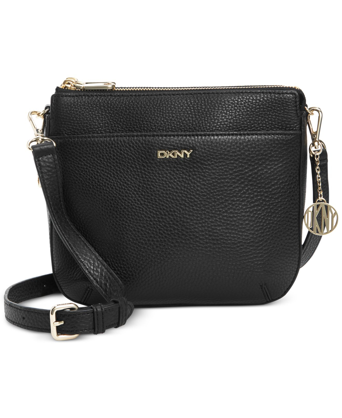 DKNY Double Zip Crossbody in Black Lyst
