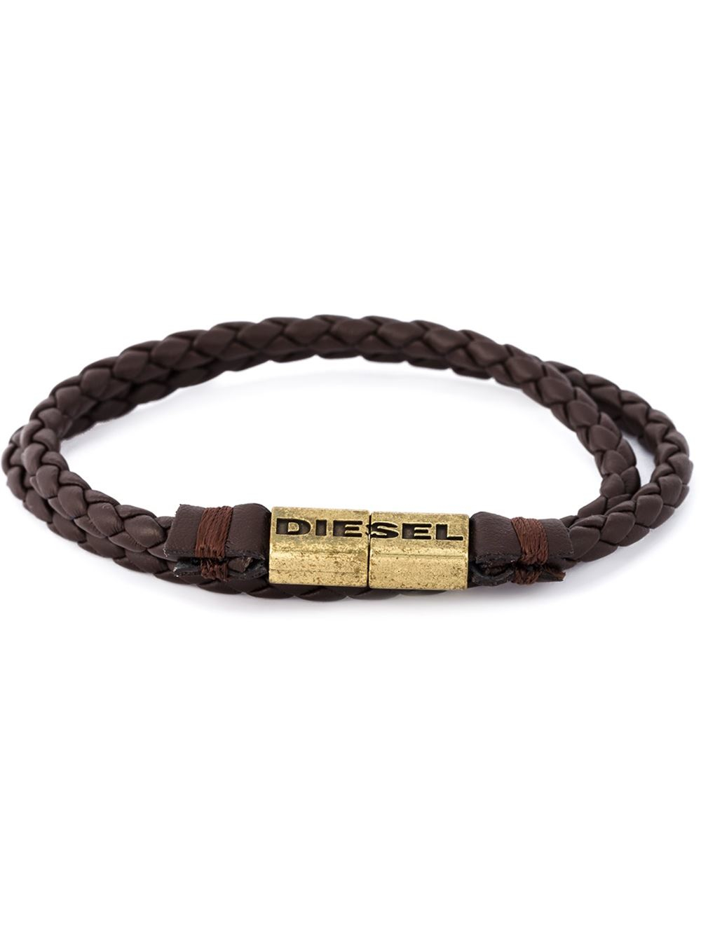 DIESEL Braided Bracelet in Brown for Men Lyst