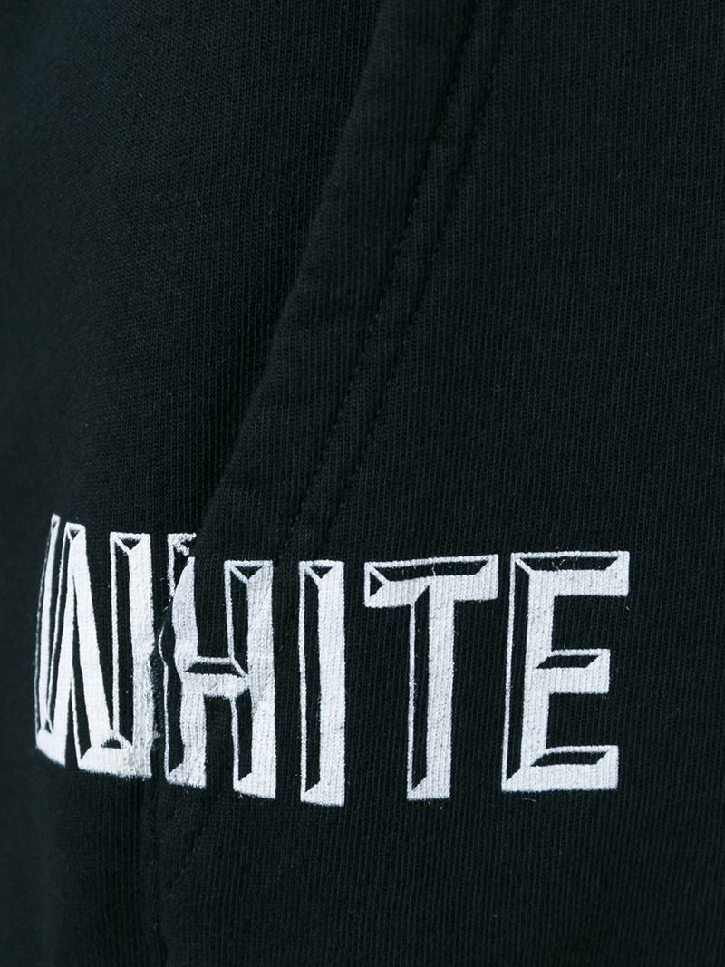 Off-white c/o virgil abloh Logo Print Hoodie in Black | Lyst