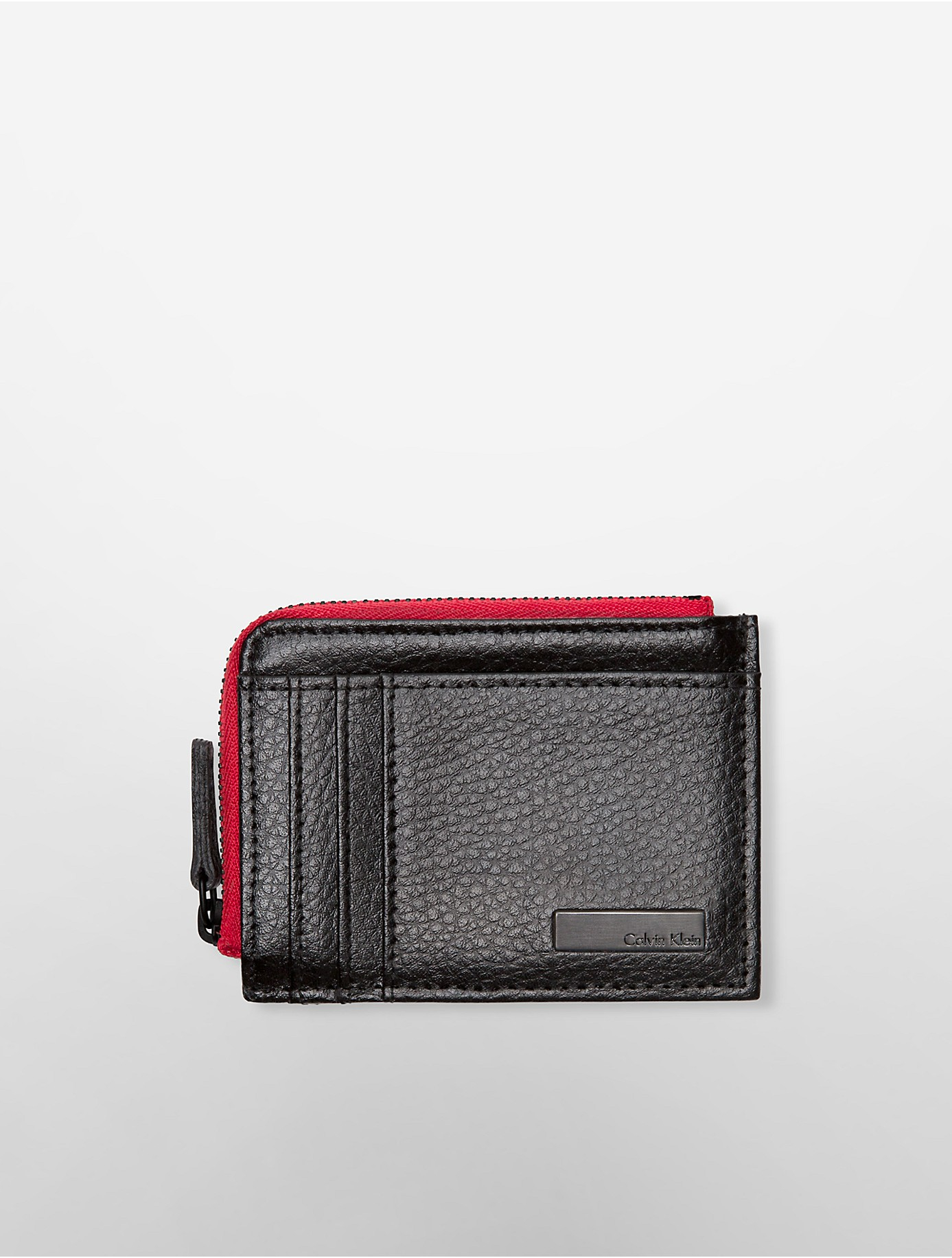 Calvin Klein Leather Soho Zip Commuter Wallet in Black for Men - Lyst