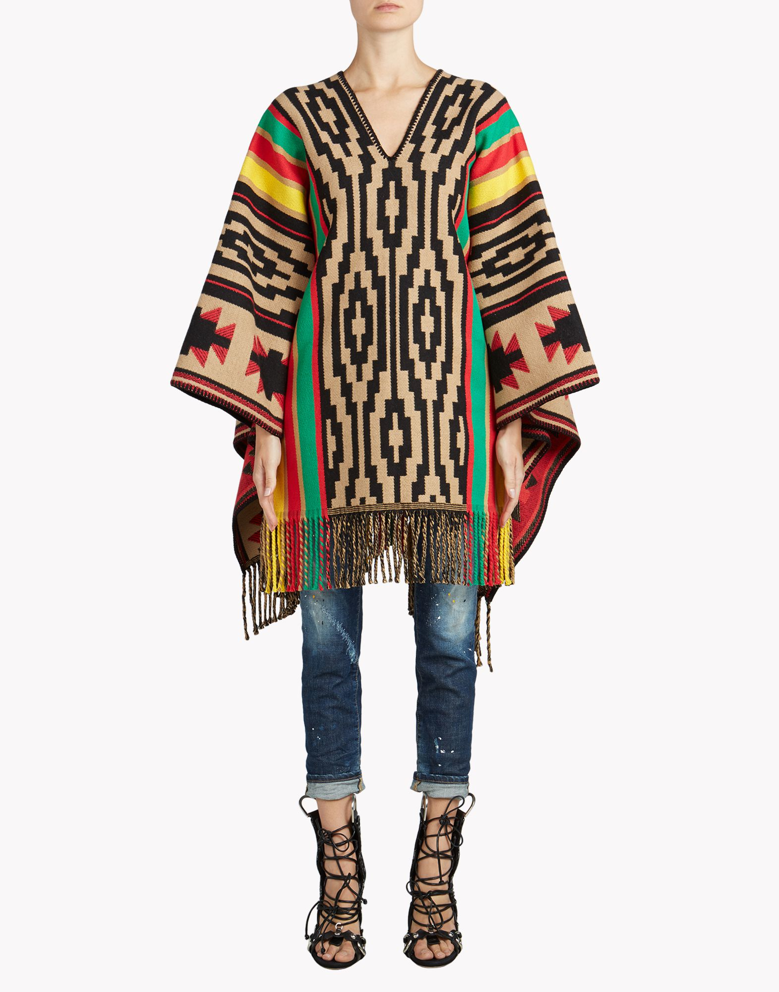 Lyst - Dsquared² Eskimo Indian Poncho in Natural