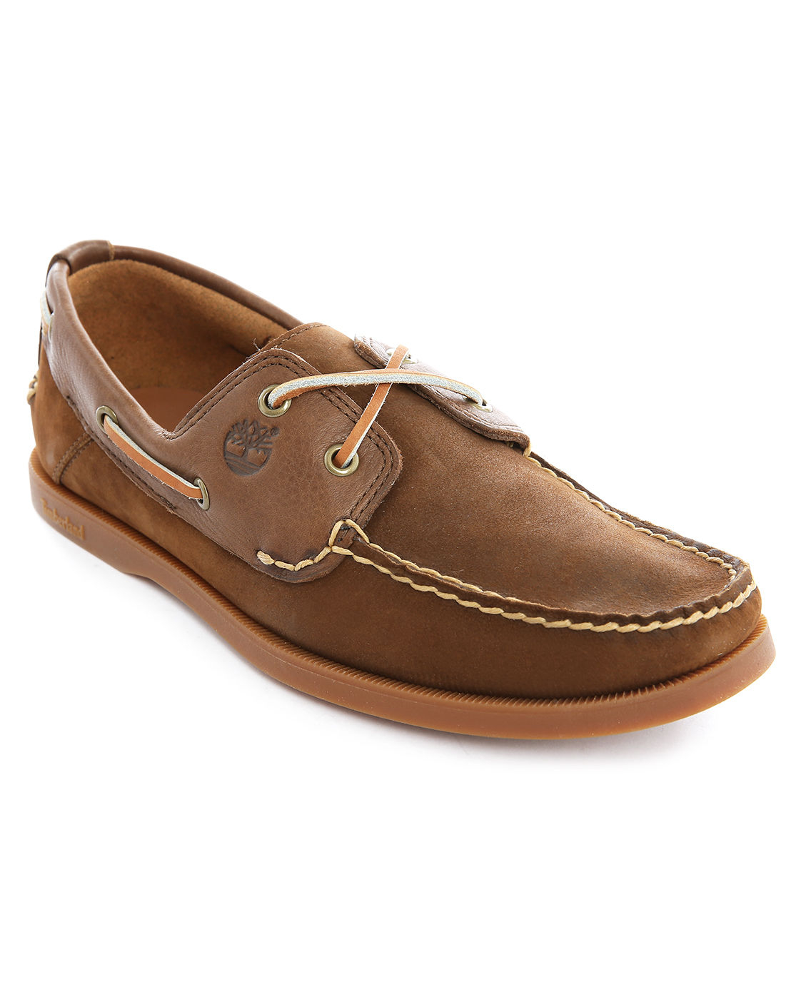 Timberland Brown Leather Boat Shoes in Brown for Men | Lyst