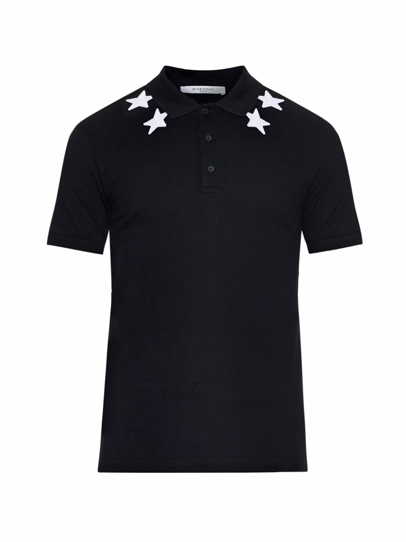 Givenchy Cuban-fit Embroidered-stars Polo Shirt in Black for Men - Lyst