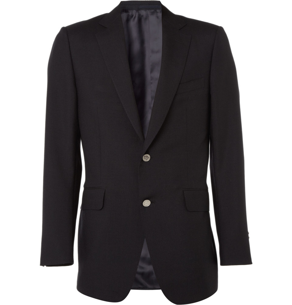 Dunhill Classic Mohair Wool Blazer in Blue for Men | Lyst