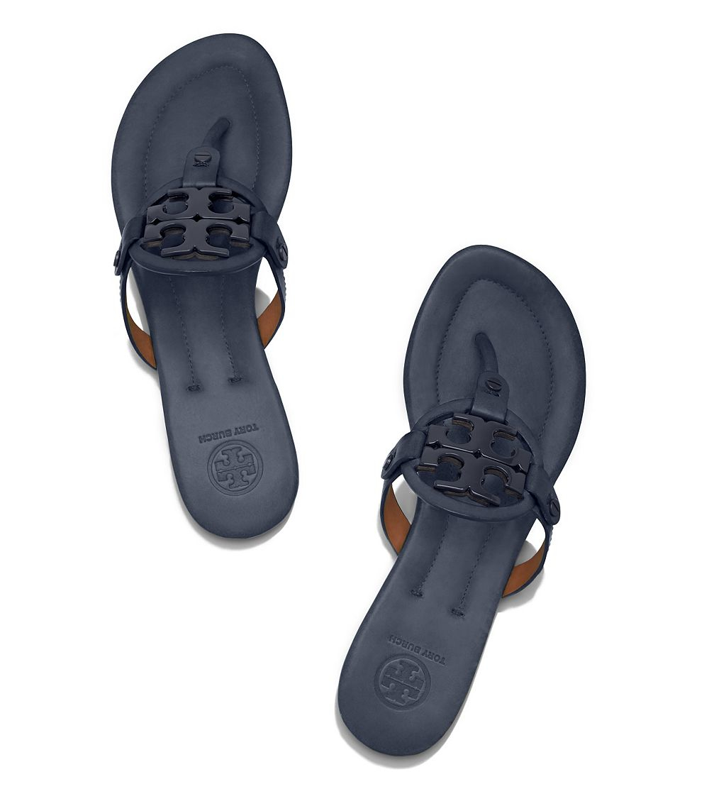 Tory Burch Miller Sandal, Leather in Blue | Lyst