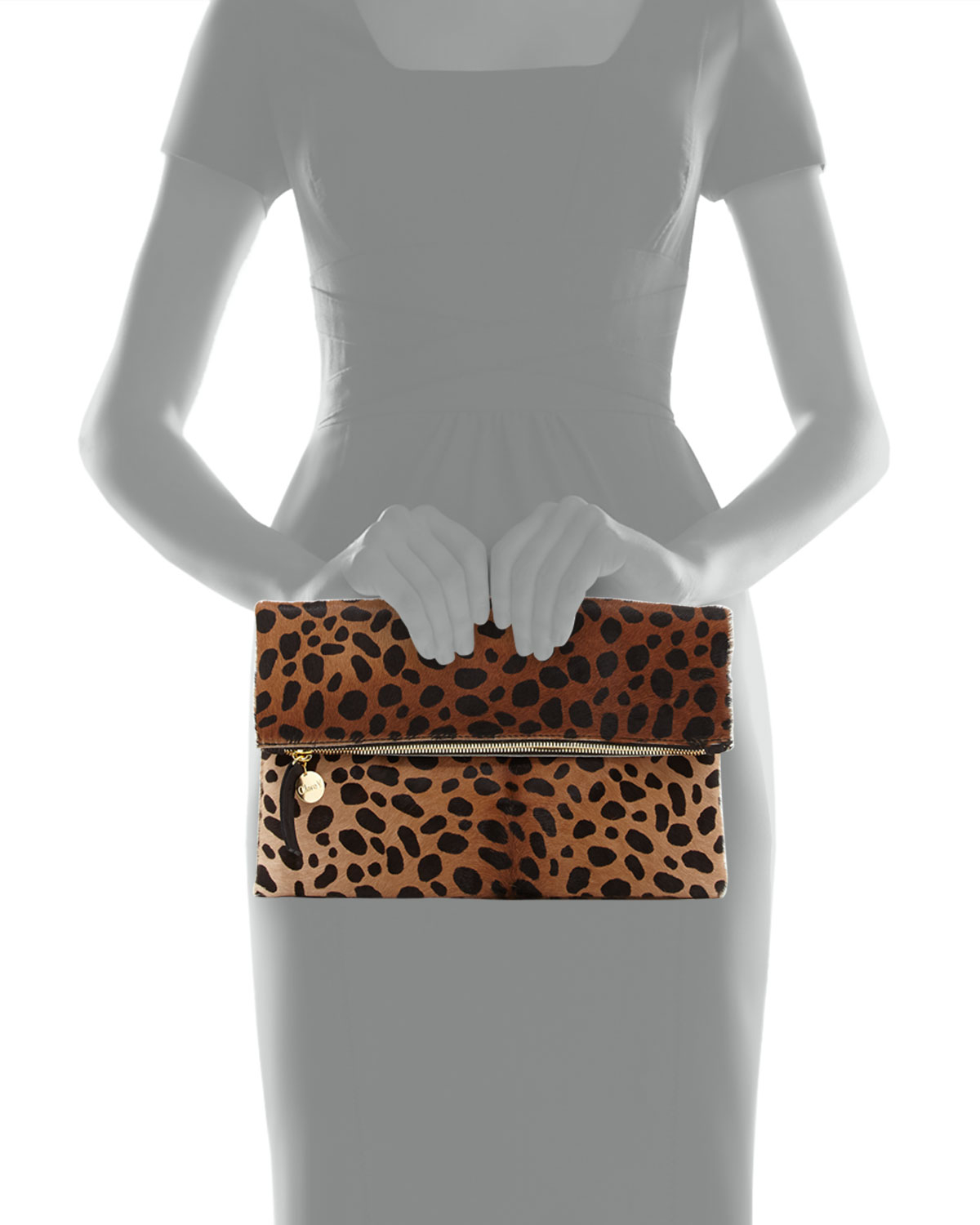 Lyst Clare V. Leopardprint Foldover Clutch Bag