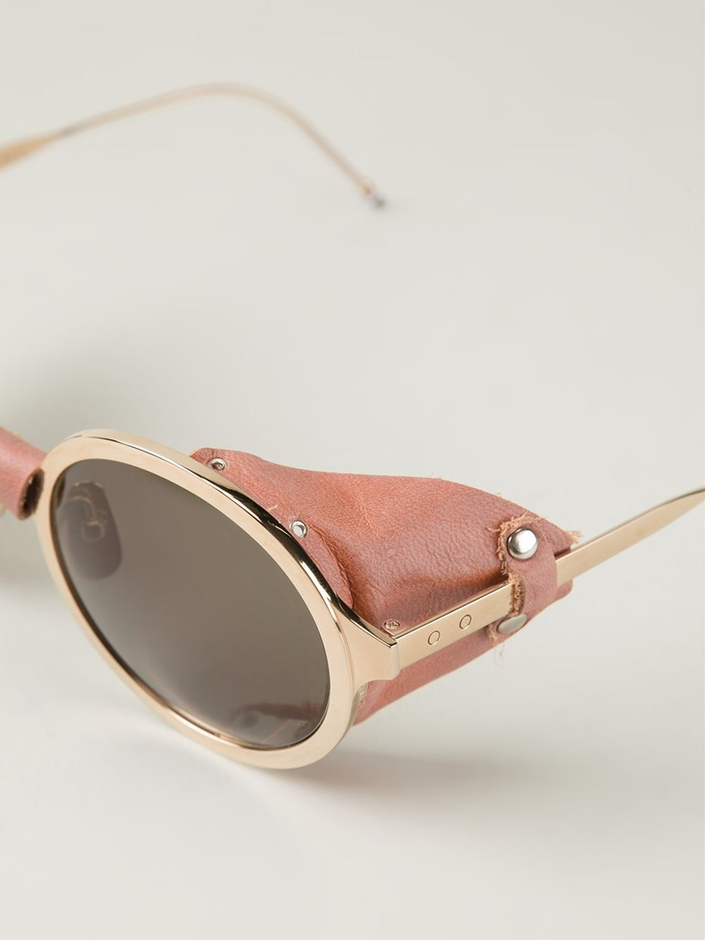 Thom browne Round Frame Sunglasses in Metallic Lyst