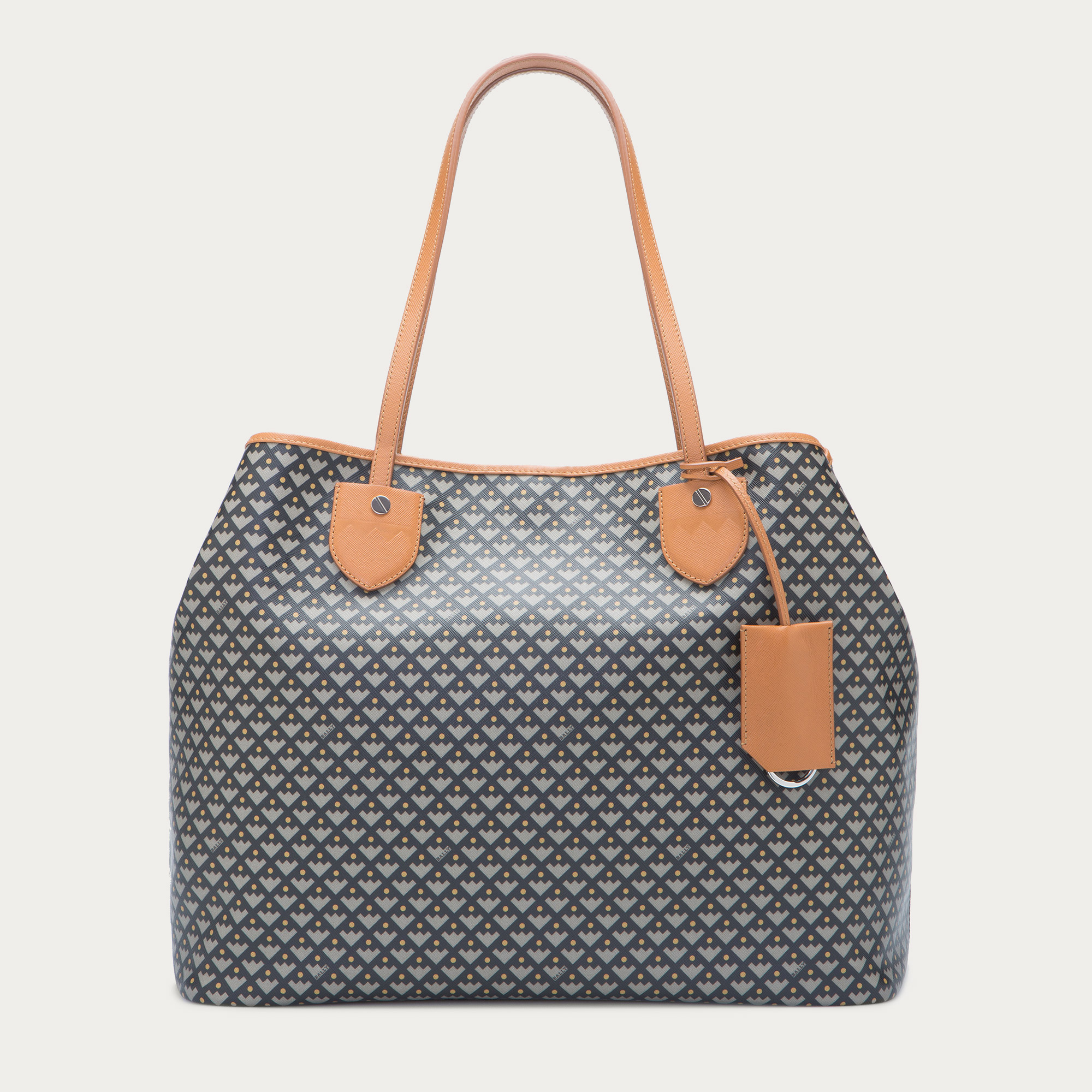 Bally Bernina Large Women's Large Coated Canvas Tote Bag In Light Fawn