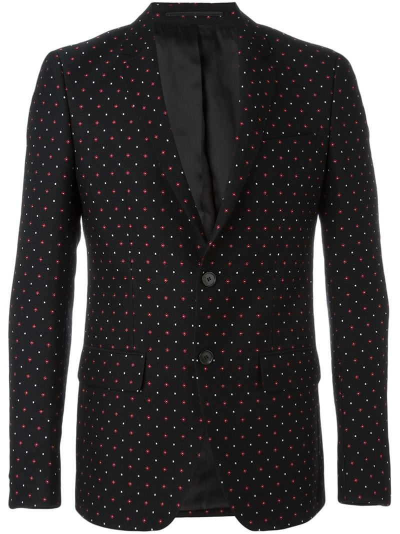 Givenchy Pattern Print Blazer in Black for Men | Lyst