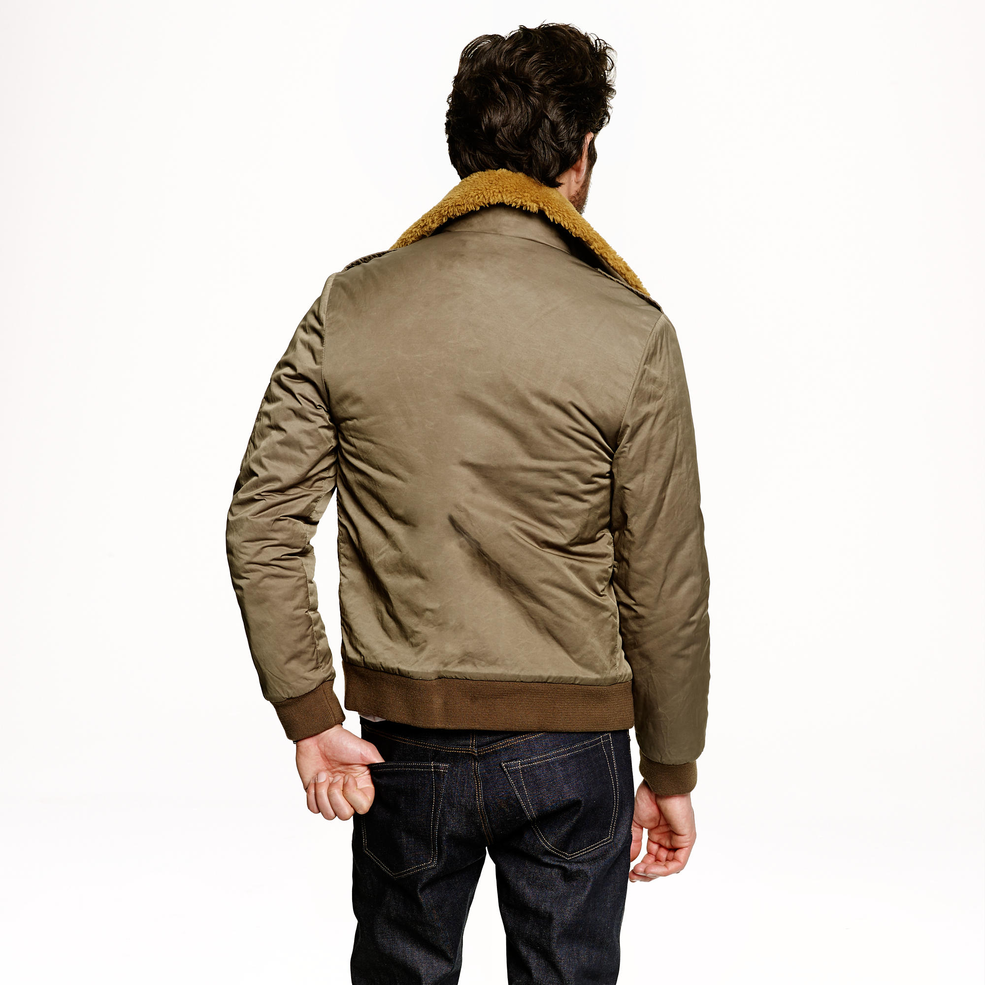 J Crew Wallace Barnes Flight Jacket In Green For Men Lyst