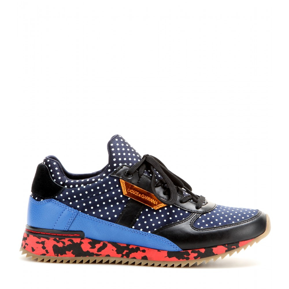 Lyst - Dolce & Gabbana Printed Sneakers in Blue