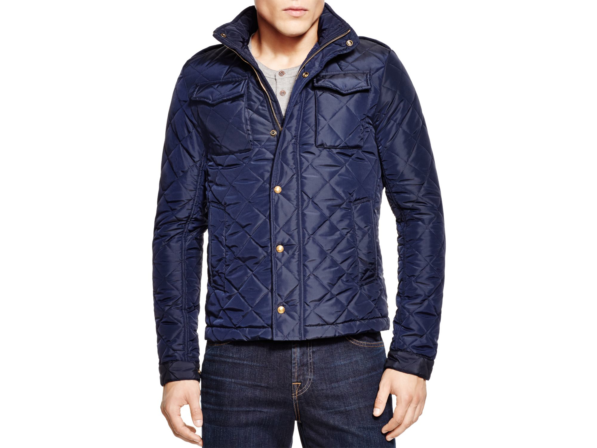 Scotch & Soda Nylon Quilted Oxford Jacket in Night (Blue) for Men ...