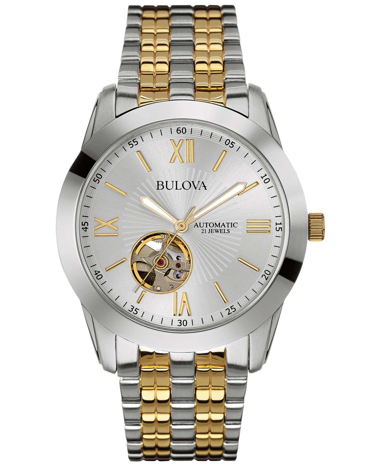 Bulova Men's Automatic Two-tone Stainless Steel Bracelet Watch 42mm