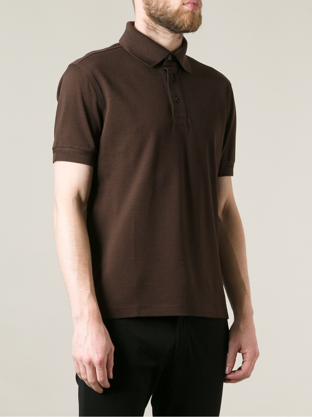 Tom Ford Classic Polo Shirt in Brown for Men - Lyst