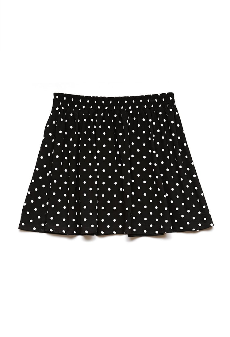 Cotton Polka Dot Skater Skirt 