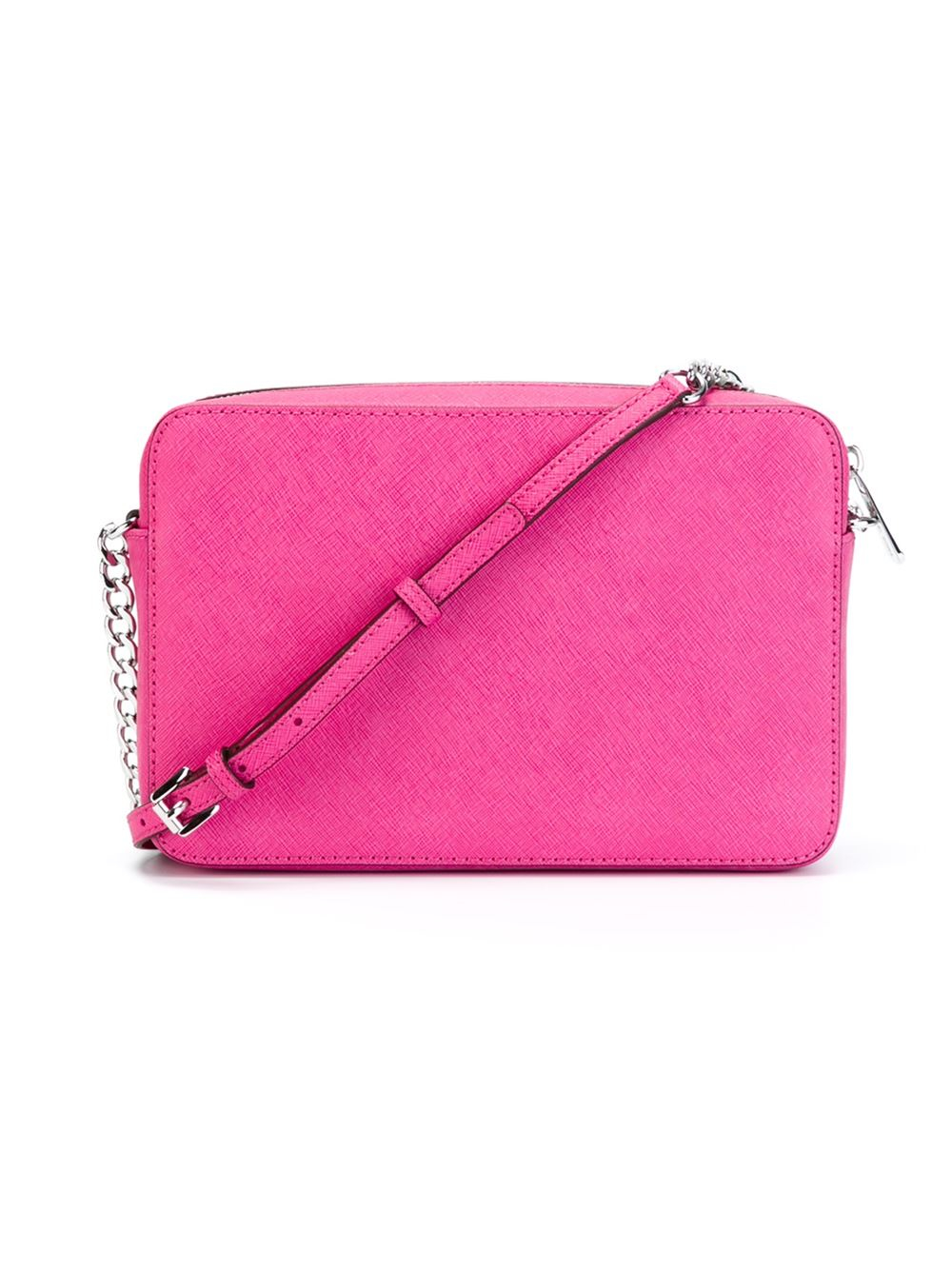 Leather Michael Kors Jet Set Cross Body Pink Bag, For Office