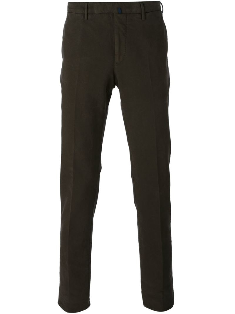 Lyst - Incotex Straight Leg Chinos in Brown for Men