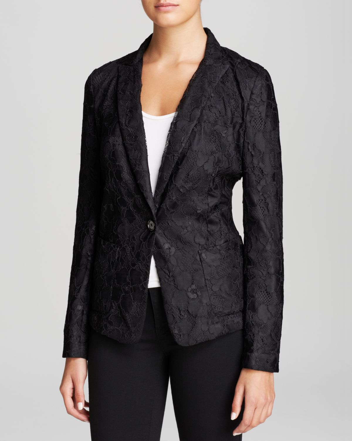 black lace blazer jacket