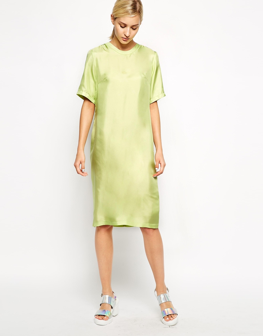 silk t shirt dress