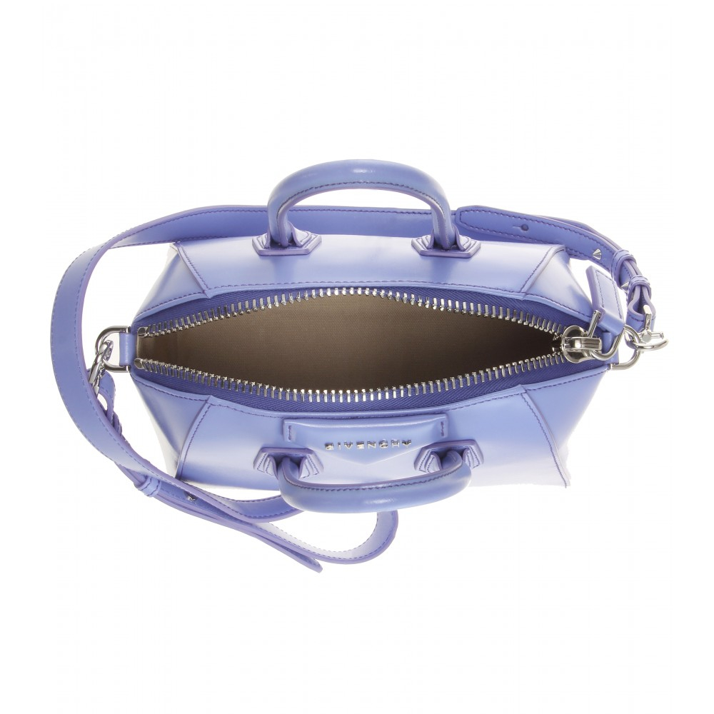 Givenchy Antigona Mini Leather Shoulder Bag in Purple | Lyst