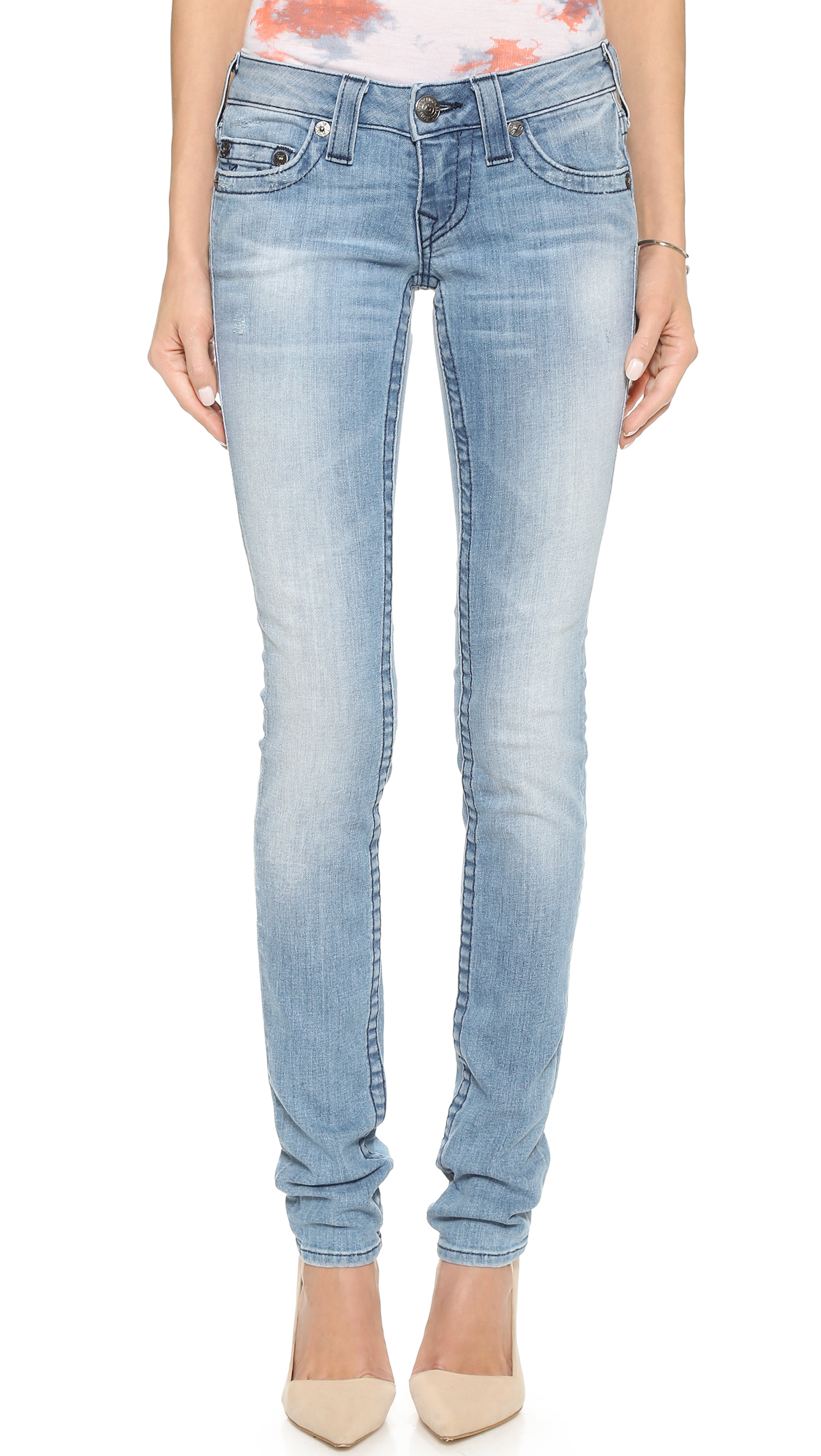 True Religion Stella Skinny Jeans - Medium Drifter in Blue - Lyst