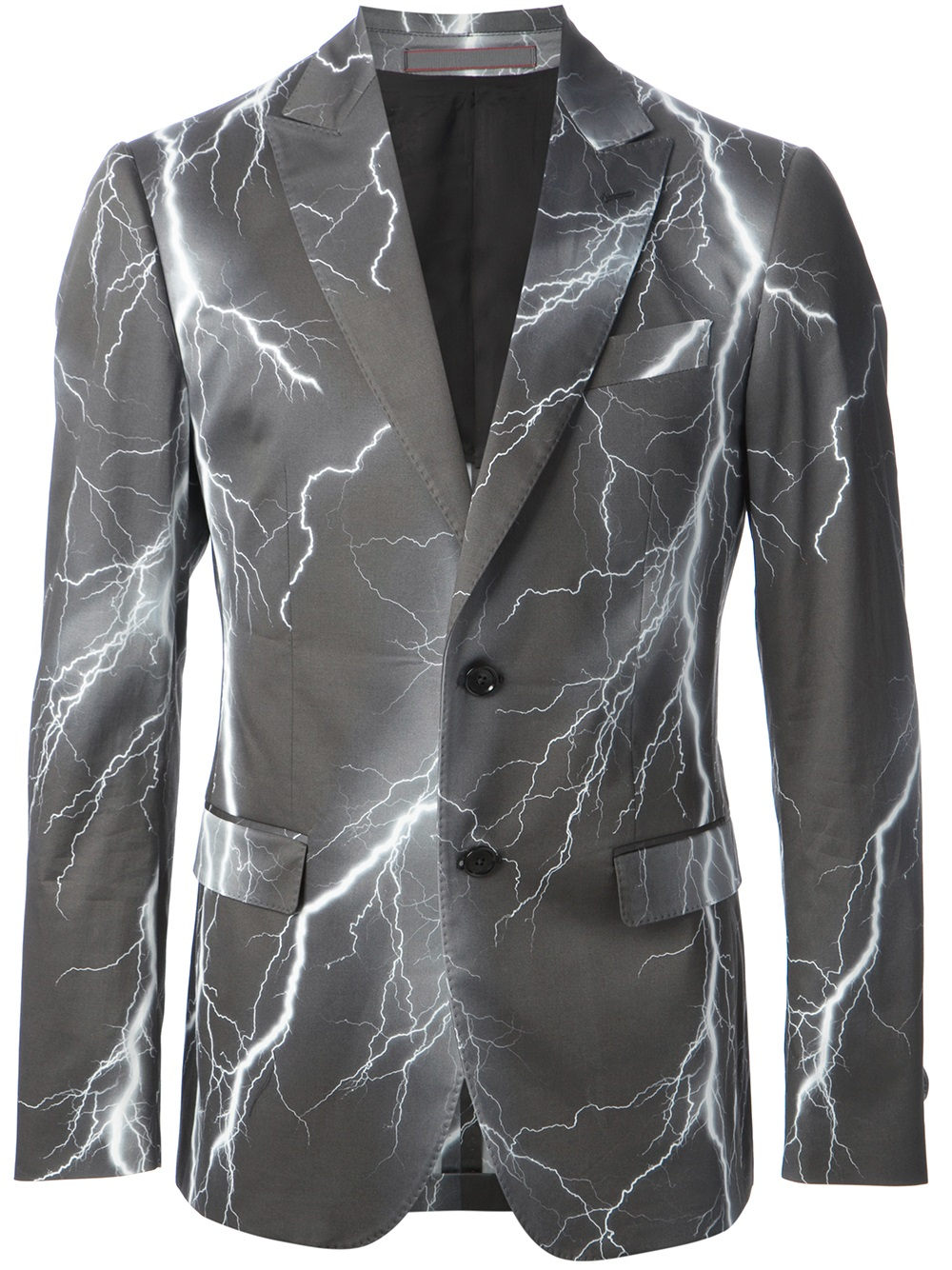 Moschino Printed Blazer in Grey (Gray 