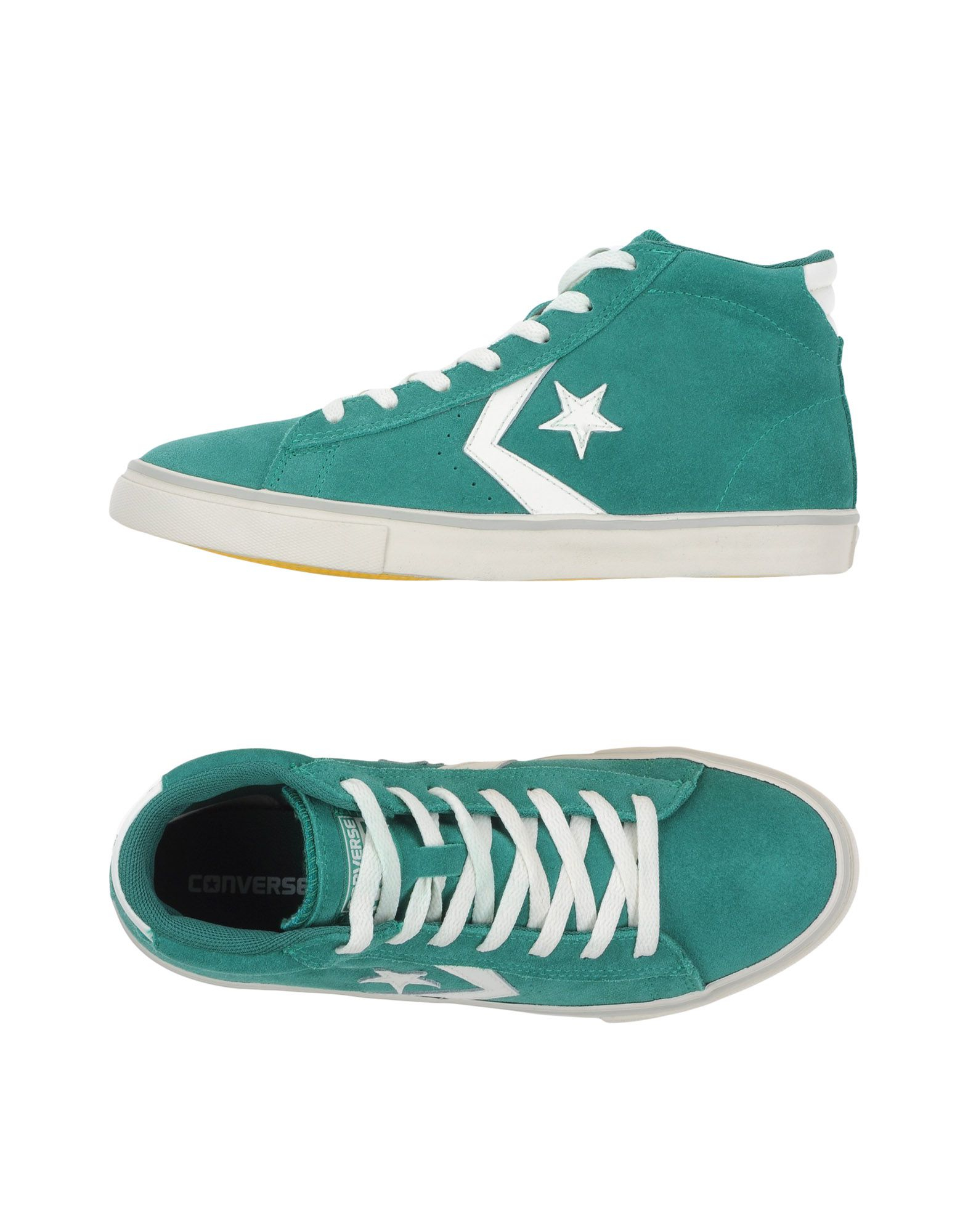 Converse CONS Leather High-tops & Trainers in Green | Lyst