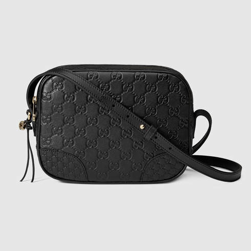 Gucci Bree Ssima Mini Messenger Bag in Black | Lyst
