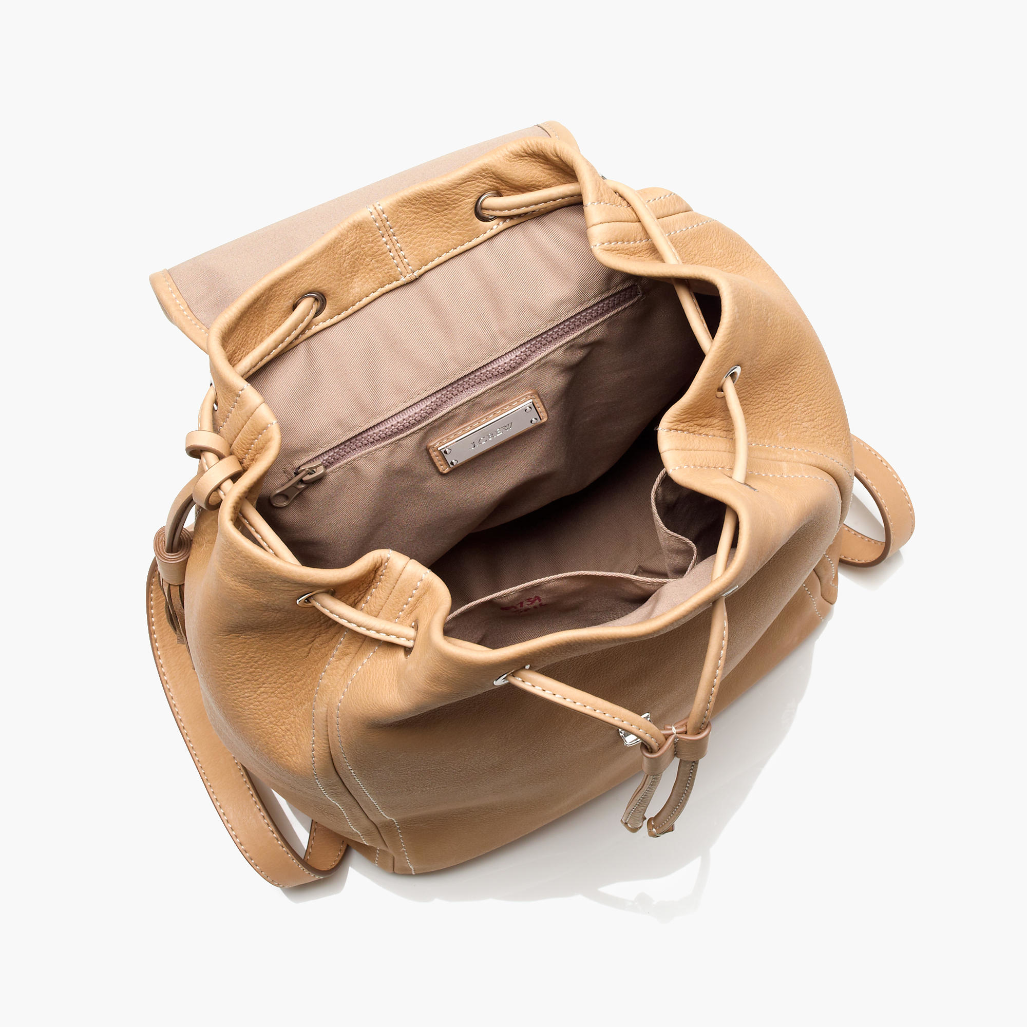 j crew leather backpack