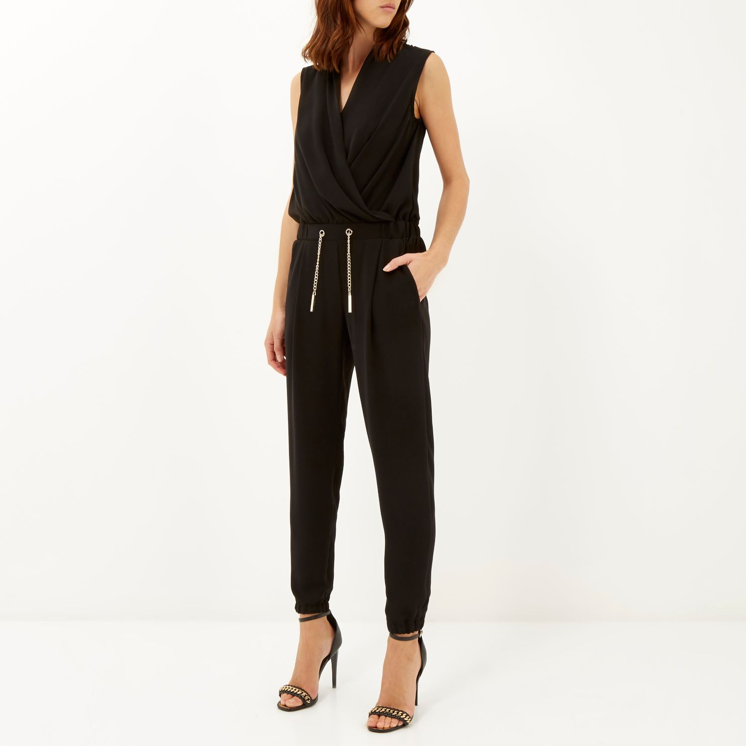 black smart jumpsuit